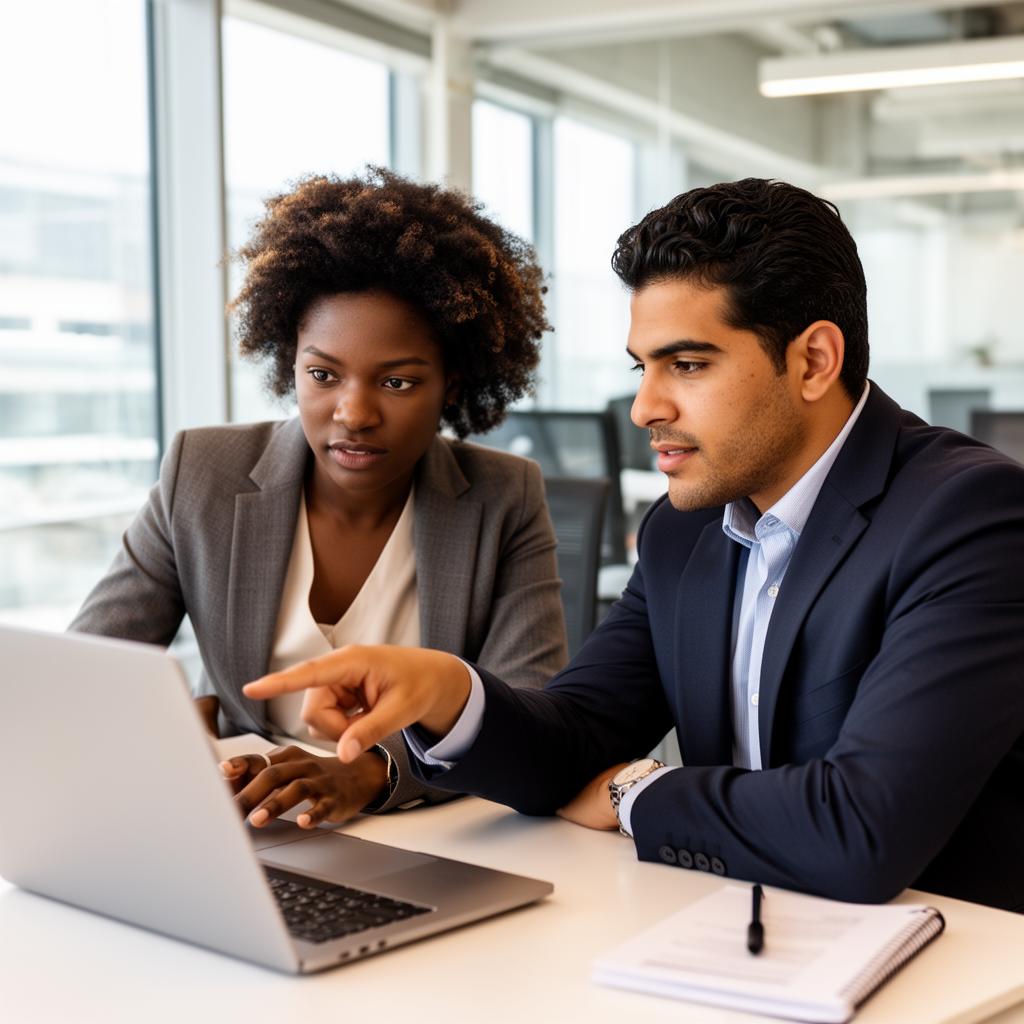 Maverc team members collaborating on a security project